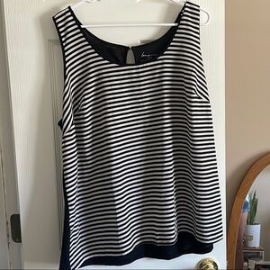 LANE BRYANT Black and White Women's Top